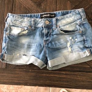 Denim Washed Jean Shorts